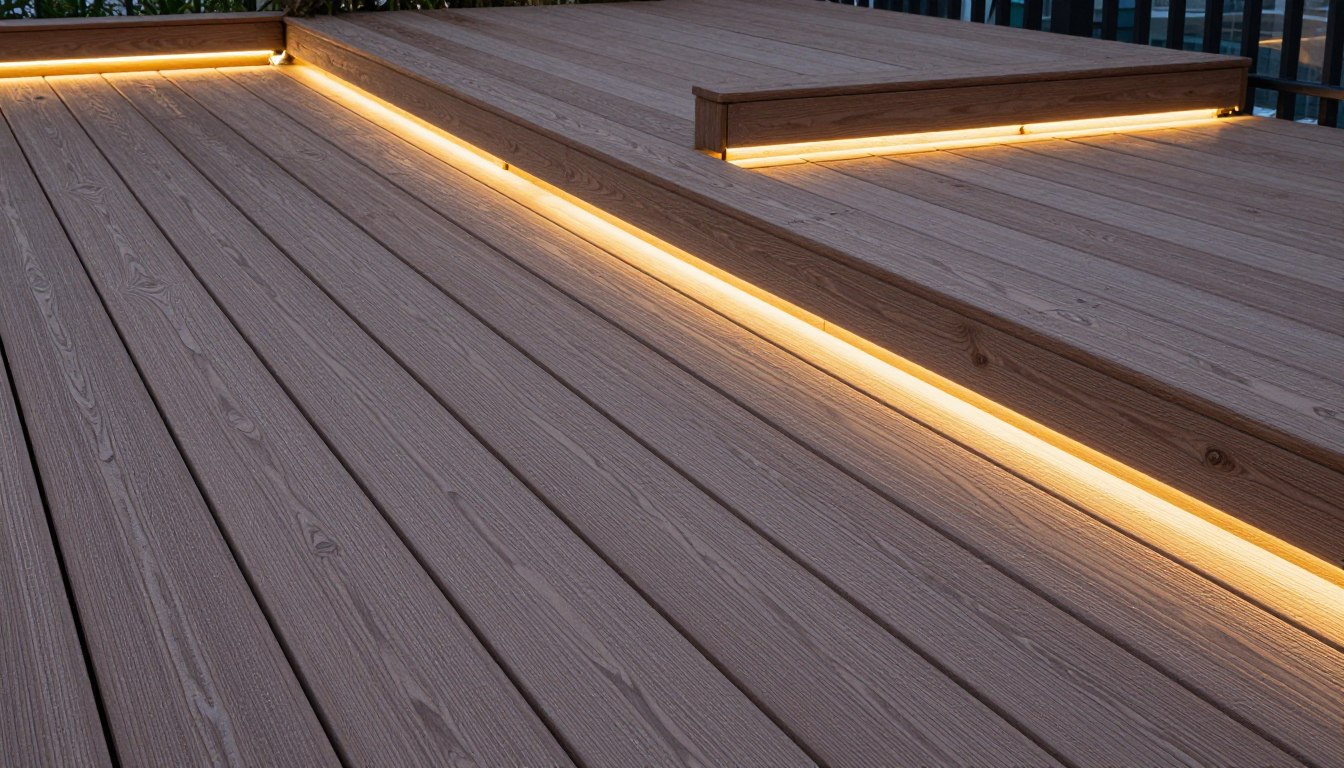 WPC deking izvice sa led svetlima